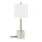 CosmoLiving by Cosmopolitan White Marble Modern Table Lamp, 27" x 15" x 9"